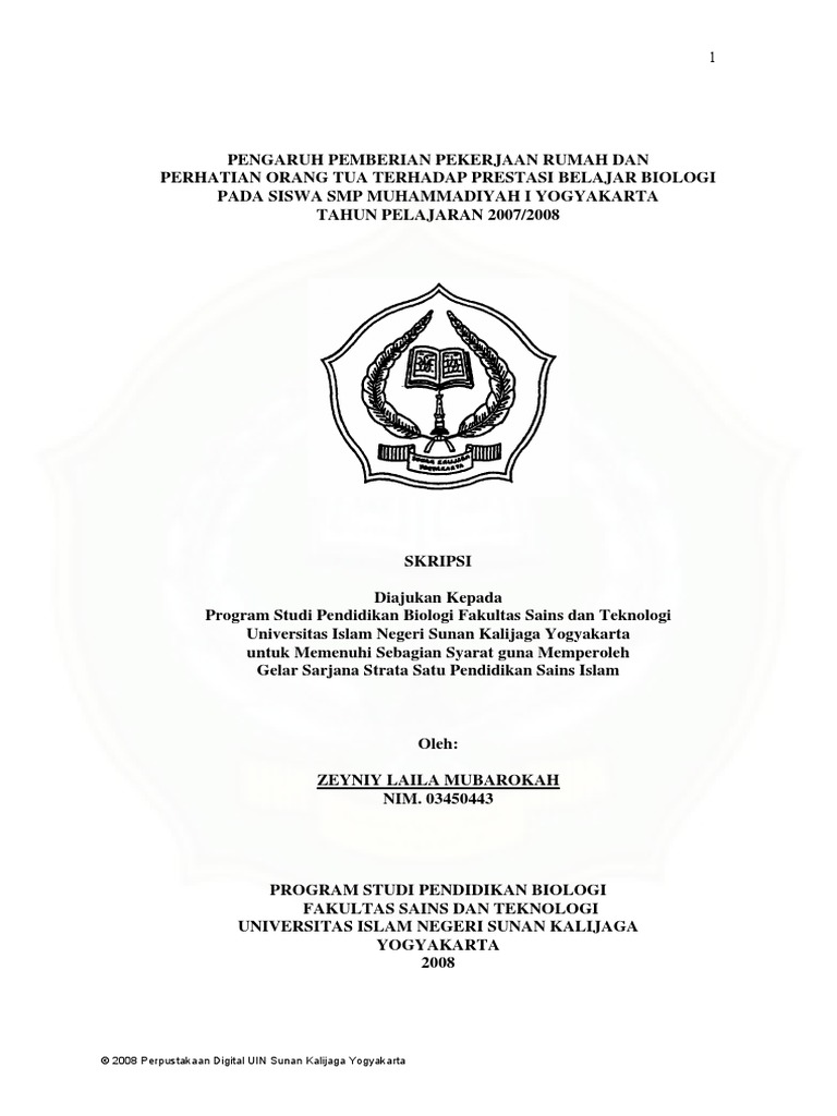 Contoh Skripsi Biologi Pendidikan Pdf